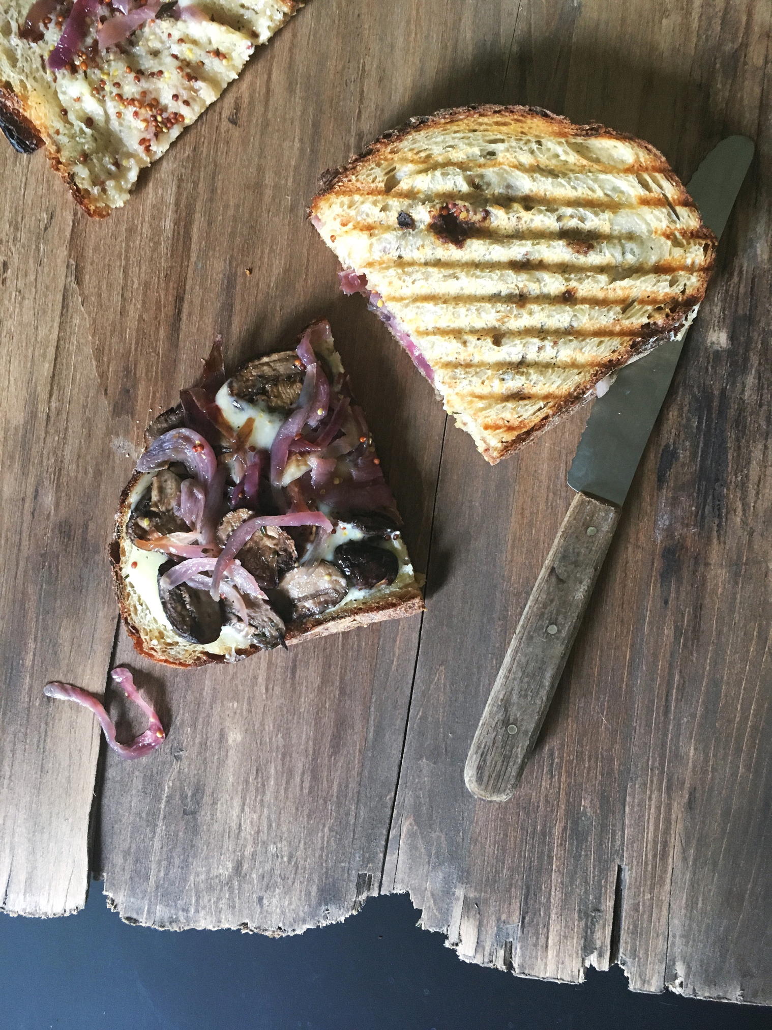 The Fun Guy Grilled Cheese Sandwich on Red Hen Potato Bread