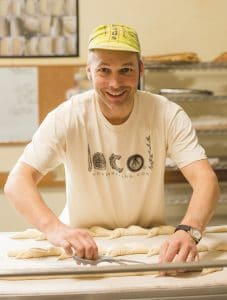 randy george loading dough at red hen baking