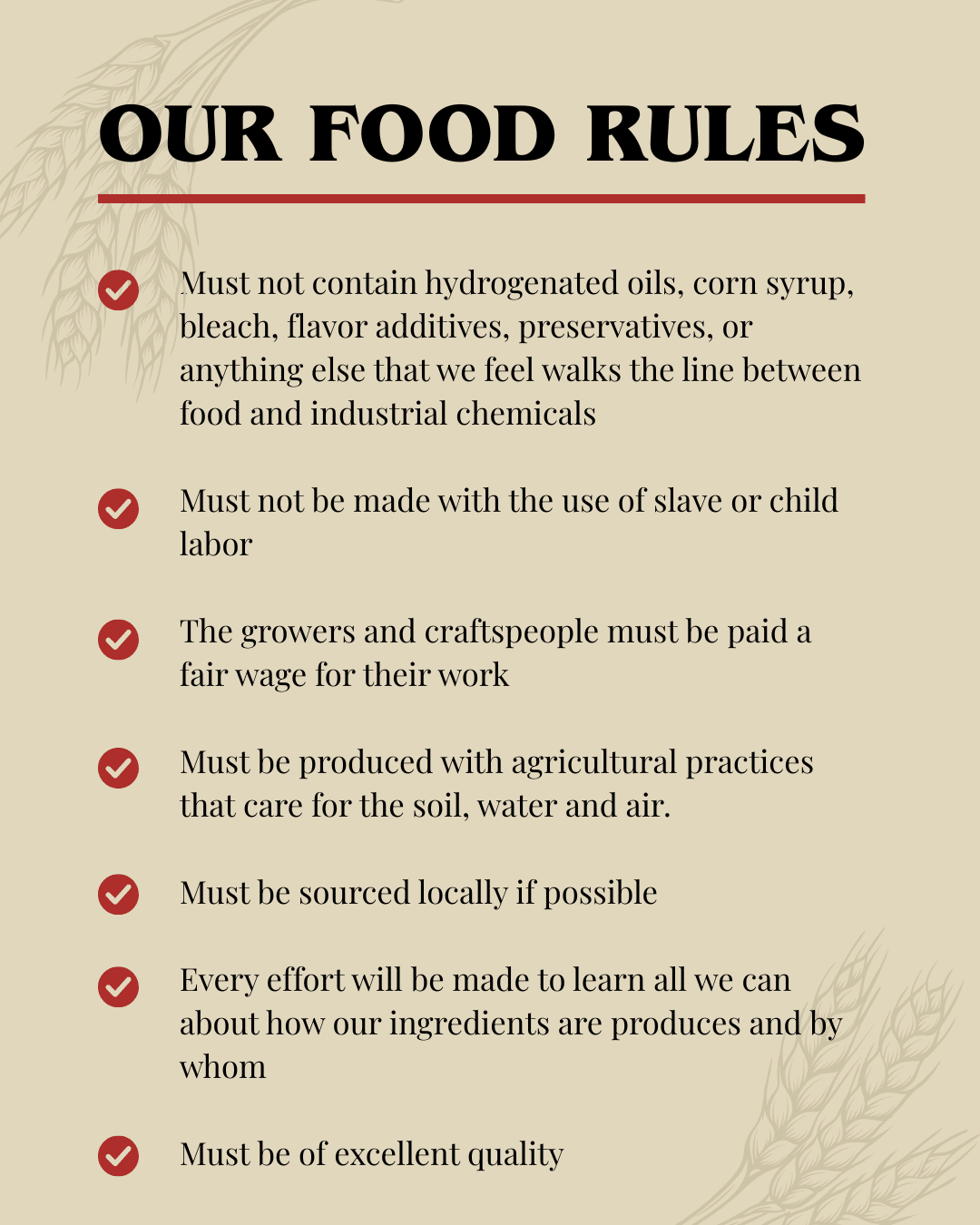 Our food rules